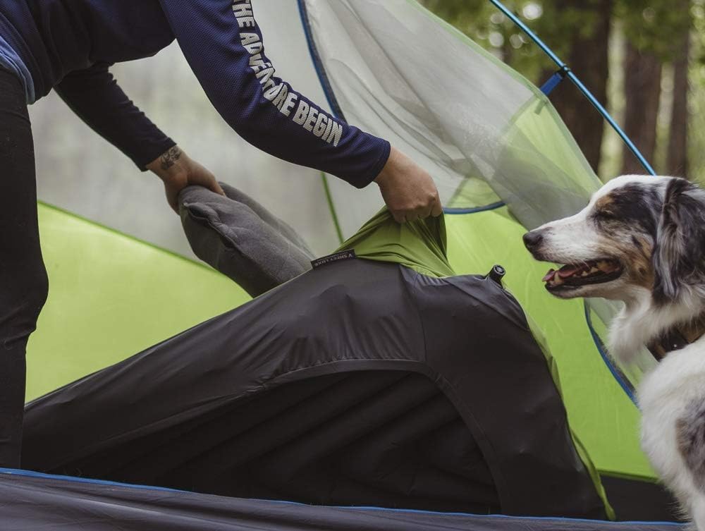 Klymit Unisex V New Sheet for Sleeping Pad, Orange/Grau, gesteppt Luxe (193 x 76 cm), Luxe (193 x 76