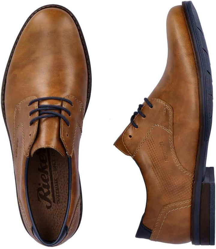 Rieker Herren Businessschuhe 10316, Männer Schnürschuhe 44 EU Braun 24, 44 EU Braun 24