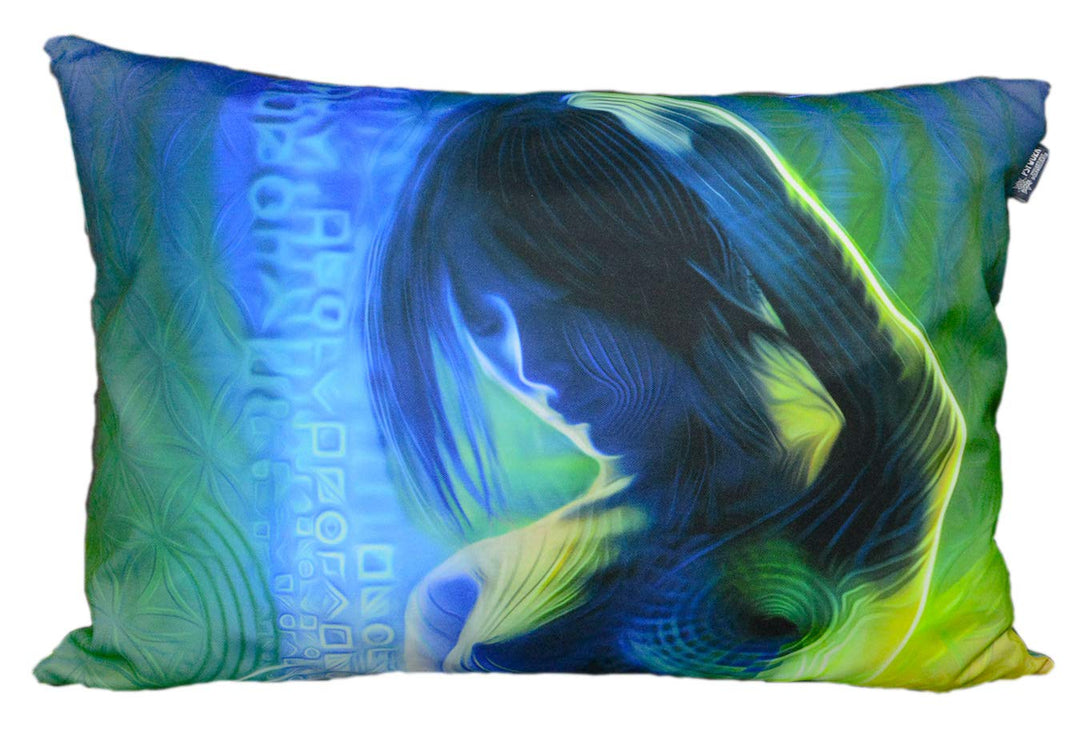 PSYWORK Schwarzlicht Kissen Neon Prismatic, 50x70cm