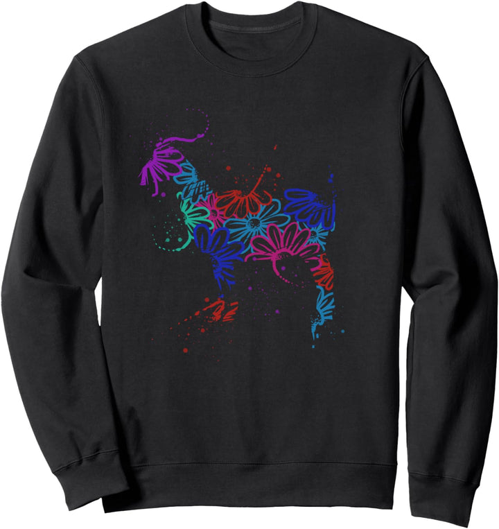 Blumen Ziegengeschenk für Frauen und Mädchen Sweatshirt
