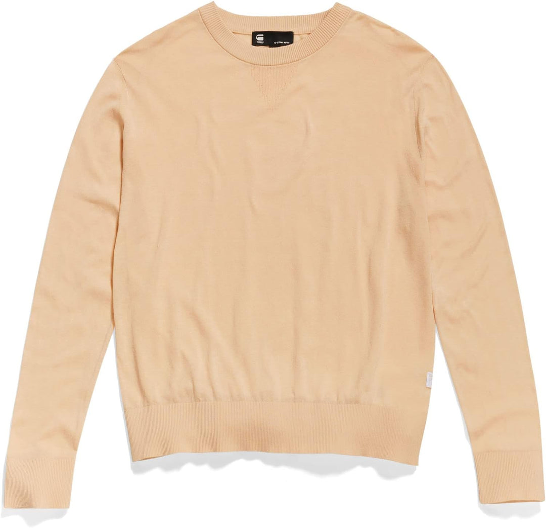 G-STAR RAW Damen Core Round Neck Strickpullover Knits XS Beige (Ivory Cream D21960-d166-d761), XS Be