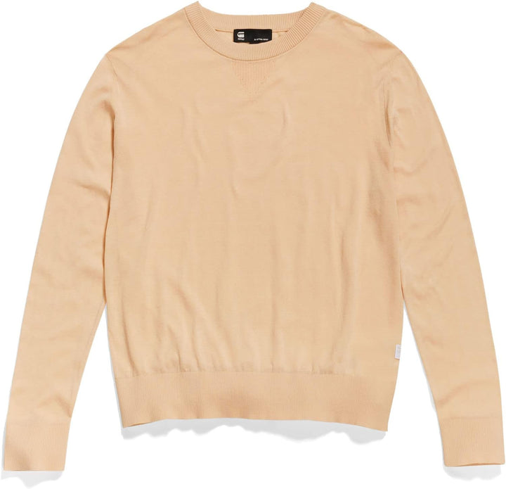 G-STAR RAW Damen Core Round Neck Strickpullover Knits XS Beige (Ivory Cream D21960-d166-d761), XS Be