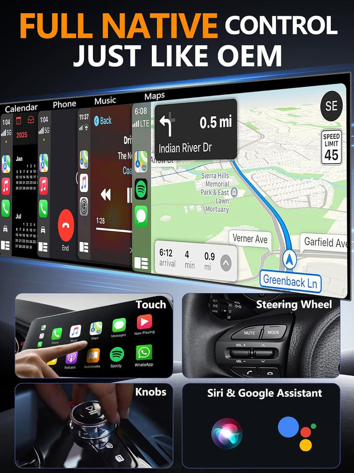 2-in-1 Mini CarPlay Wireless & Android Auto Wireless Adapter, Aufrüstung von kabelgebunden auf kabel
