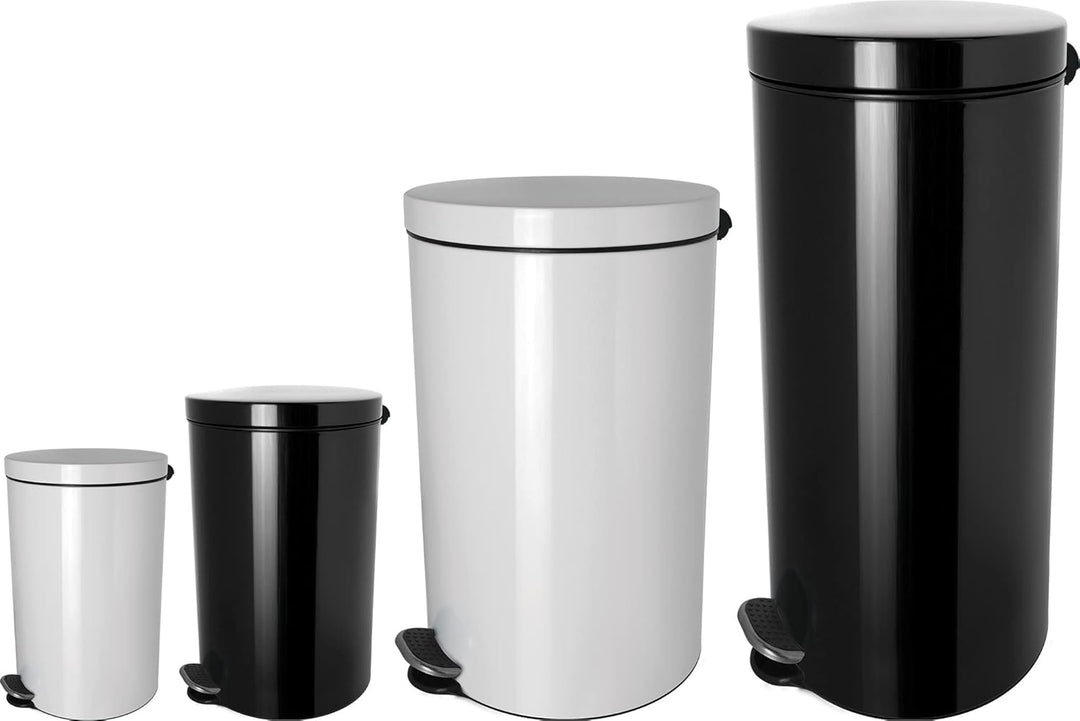 Helit H2404395 - Silberionen-Tretabfallbehälter, „the knight“, 30 Liter, schwarz 30 Liter schwarz, 3