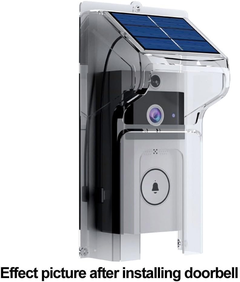 Cloudpower Solarbetriebene Türklingel-Regenschutz, kabellose Türklingel-Abdeckung, wasserdichte Vide
