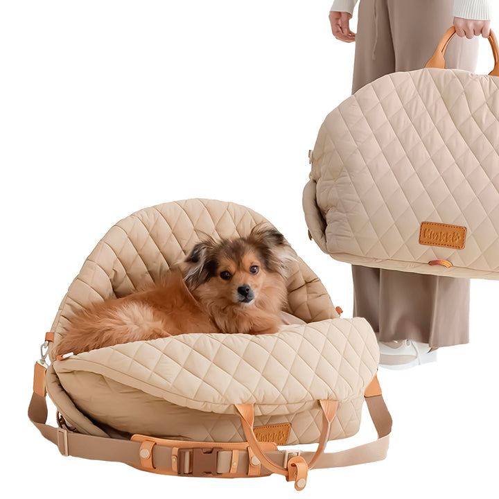 Hundeautositz für kleine Hunde - 3-in-1 Reisetasche, Booster & Hundebett fürs Auto - Waschbare, ruts