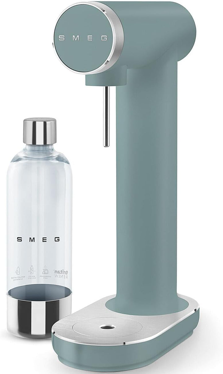 Smeg SKC01EGM Soda Maker, rutschfeste Füsse, platzsparendes Design, 800 ml, Smaragdgrün Einheitsgrös