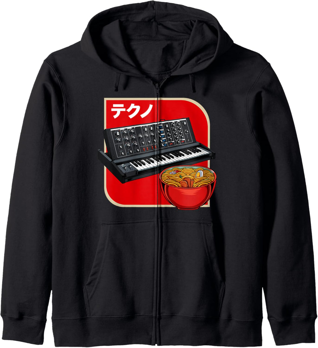 Synth Synthesizer Japan Fans Ramen-Nudeln Japanische Musik Kapuzenjacke