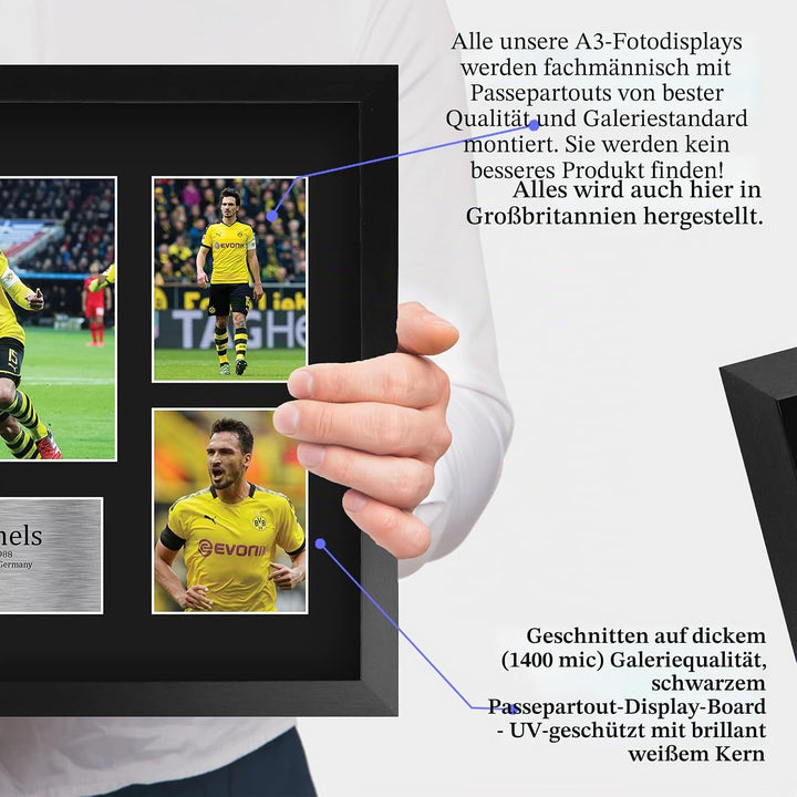 HWC Trading FR A3 Mats Hummels Borussia Dortmund Gedruckte Erinnerungsstücke Signiert Autogramm Foto