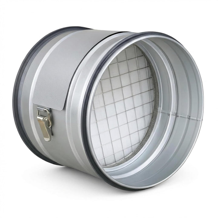 Easy Act Grobstaubfilter rund Ø 150 mm für Zuluft, Rohrfilter aus verzinktem Stahl zur Grobpartikel-