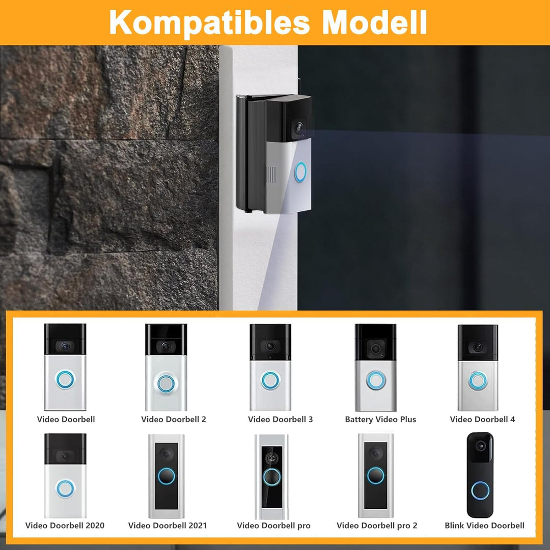 Video Türklingel Verstellbare Halterung (Winkel 30-55 Grad) Kompatibel mit Video Doorbell Wired/1/2/