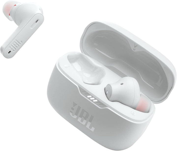 JBL Tune 230 NC TWS – Wasserfeste, True-Wireless In-Ear-Kopfhörer mit Noise-Cancelling in Weiss – Mi
