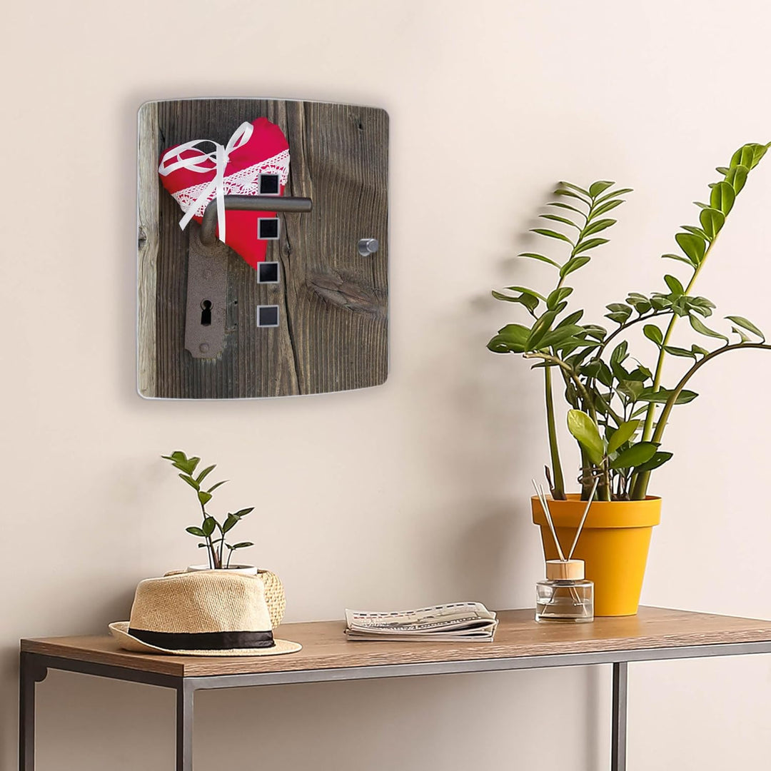 banjado® Design Schlüsselkasten aus Edelstahl Motiv Knock On Your Door für 10 Schlüssel - Schlüssels