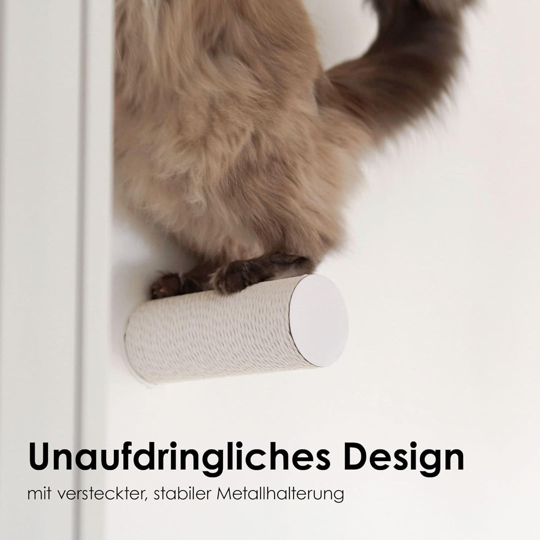 LucyBalu® Jumper LITE Katzen Kratzstamm &amp; Kletterstufe für die Wand | Katzentreppe aus Papierseil fü