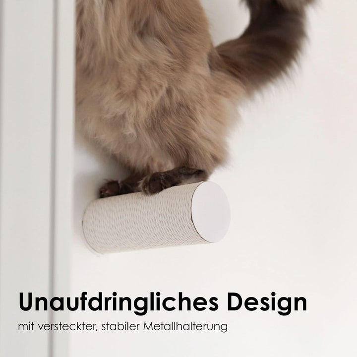 LucyBalu® Jumper LITE Katzen Kratzstamm &amp; Kletterstufe für die Wand | Katzentreppe aus Papierseil fü