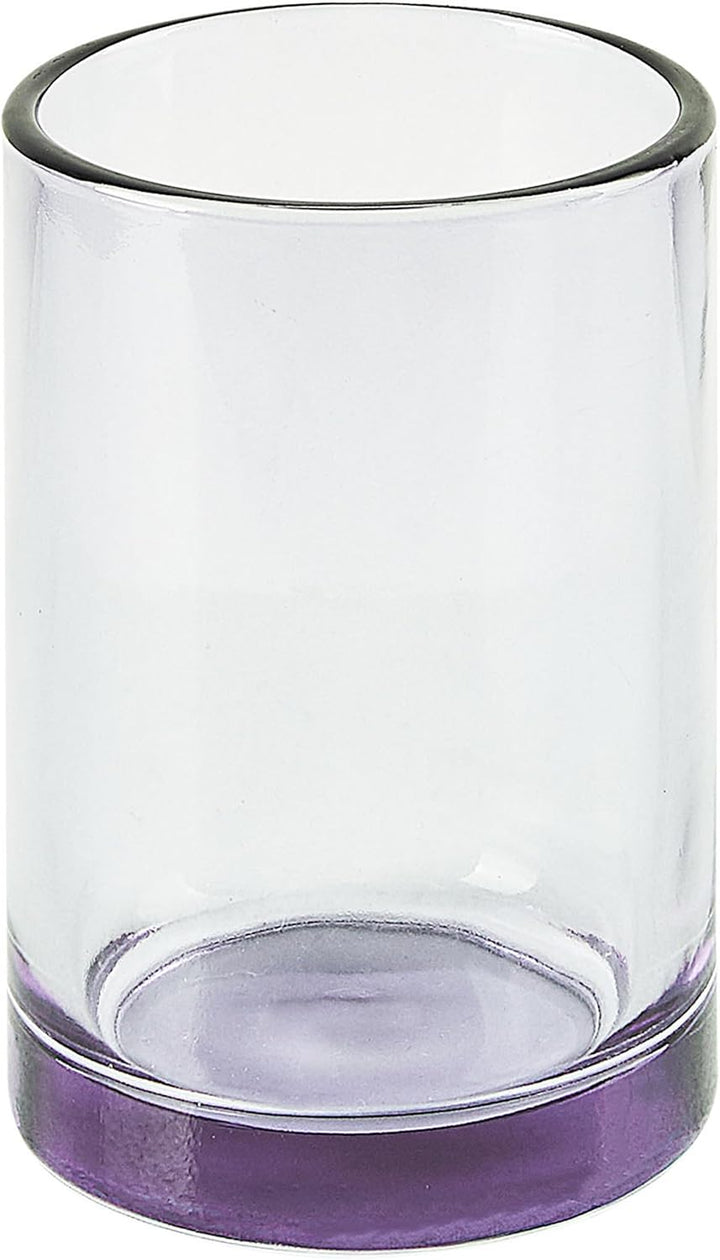 Badezimmer Set 4-teilig aus Glas violett eleganter Stil Telma