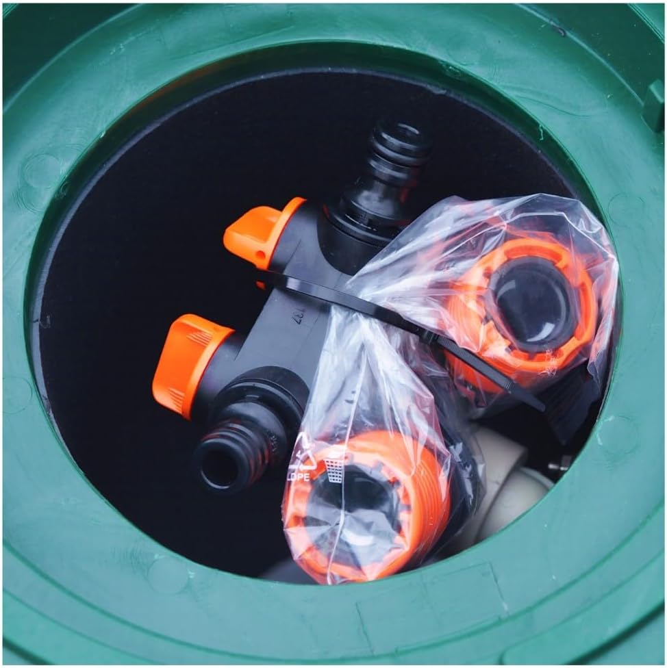 Varile Wassersteckdose Grün, Wasserentnahme-Box, Ventilbox mit 2 Anschlüssen, Grün