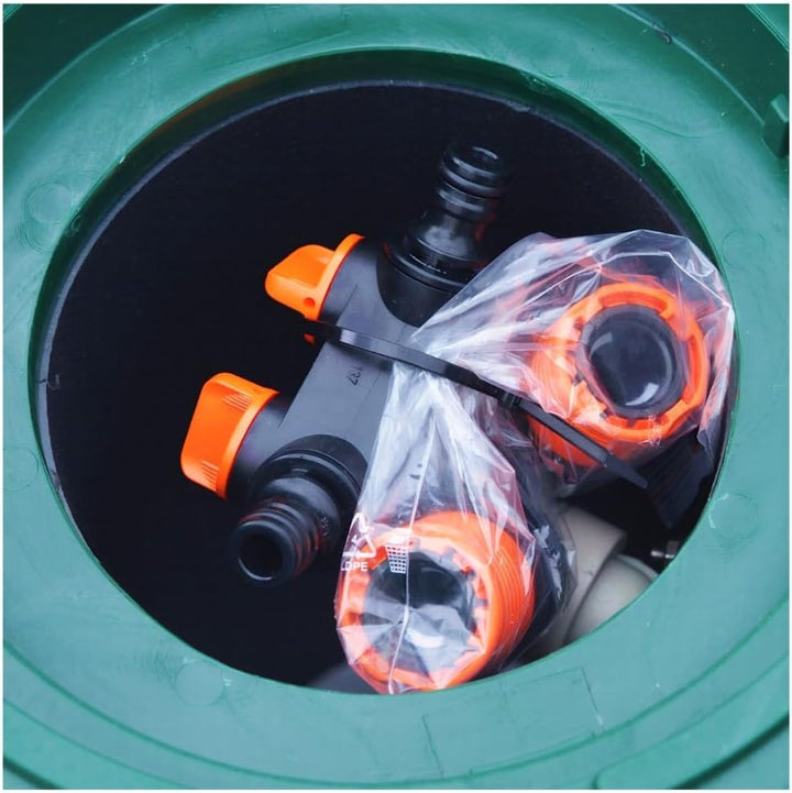 Varile Wassersteckdose Grün, Wasserentnahme-Box, Ventilbox mit 2 Anschlüssen, Grün