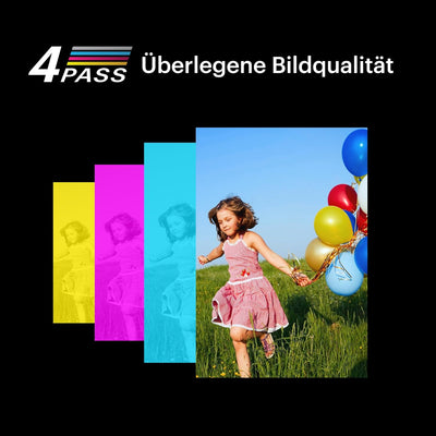 KODAK Dock Plus 4Pass-Fotodrucker (10 x 15 cm) + Paket mit 90 Blatt Fotopapier Imprimante + Paquet a