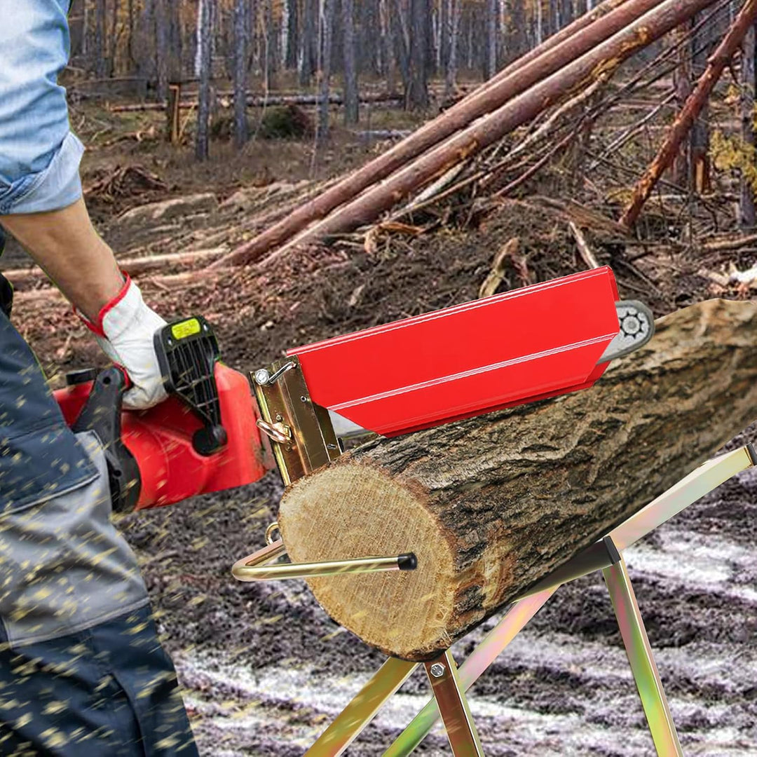 Sonnewelt Sägebock Klappbar aus Holzbock, Verzinkt Holzsägebock für Brennholz und Kettensägen, Tragf