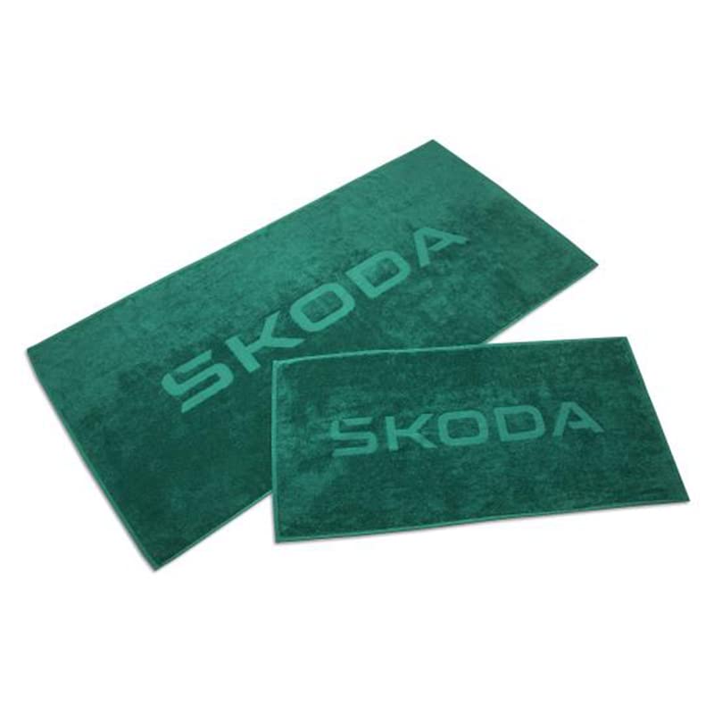 Skoda 6U0084500549 Badetuch Handtuch Strandtuch Baumwolle, Emerald-grün