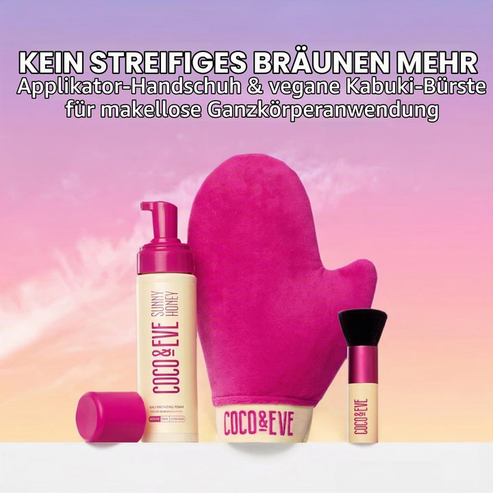 Coco &amp; Eve Sunny Honey Bali Bronzing Bundle (Mittel). All Natural Sunless Tanning Mousse. Instant Se