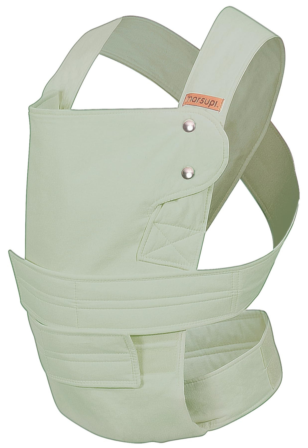 marsupi Babytrage für Neugeborene ab Geburt bis 15kg - kompakte Babytrage mit stabilem Klettsystem -