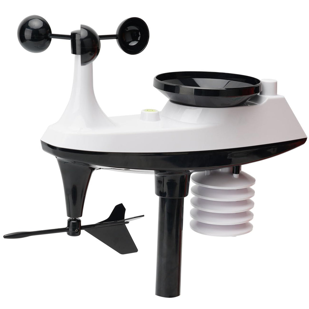 Profi Funk-Wetterstation mit Solar-Aussensensor – Niederschlag, Wind, Hygrometer & Wettervorschau –