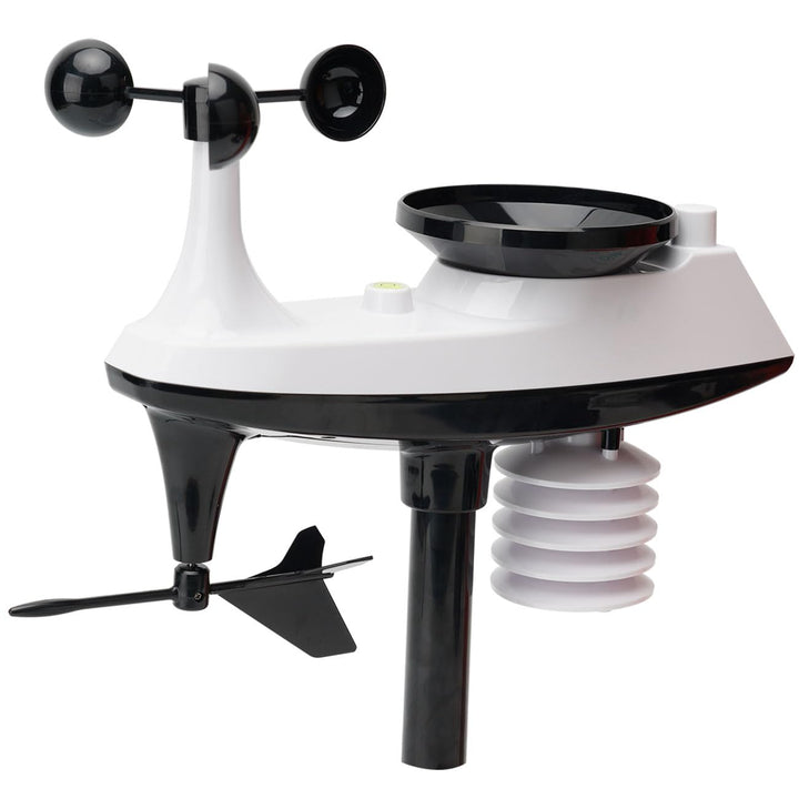 Profi Funk-Wetterstation mit Solar-Aussensensor – Niederschlag, Wind, Hygrometer & Wettervorschau –