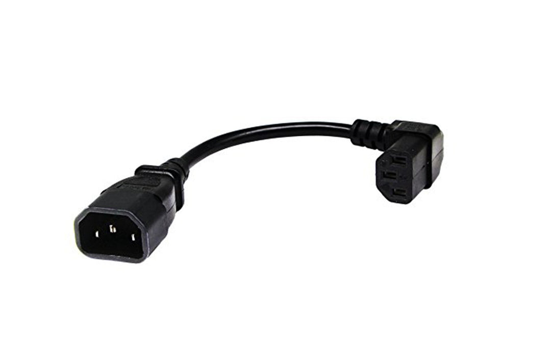 CERRXIAN 7.5In 20CM IEC 320 90 Grad C13 3 Pin Buchse an C14 3 Pin Stecker PDU Netzteil Verlängerungs