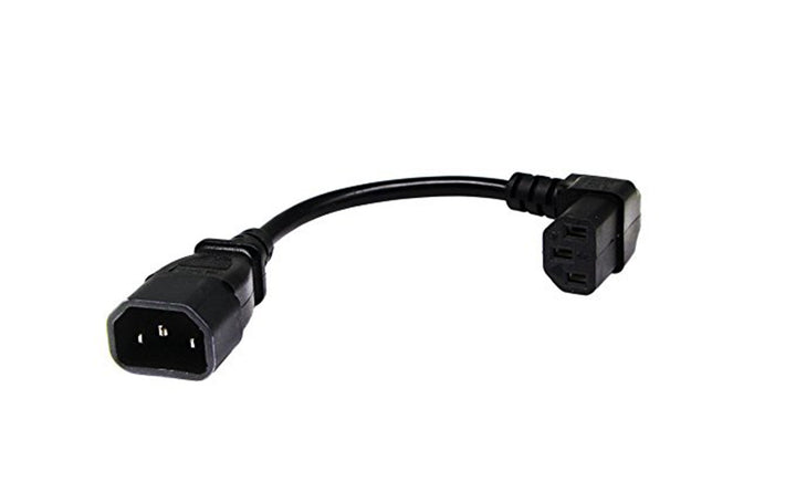 CERRXIAN 7.5In 20CM IEC 320 90 Grad C13 3 Pin Buchse an C14 3 Pin Stecker PDU Netzteil Verlängerungs