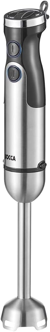 JOCCA - 1200W Stabmixer mit Zubehör | Edelstahlgehäuse, Klingen und Stab | 6 Geschwindigkeiten und T