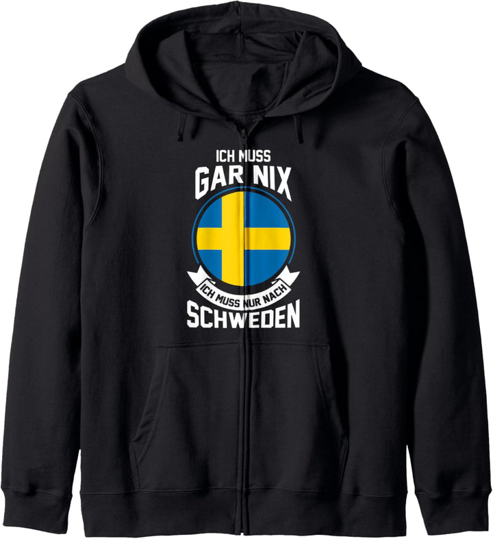 Schweden Schwede Schwedin Schwedisch Schwedisches Kapuzenjacke