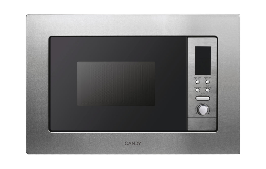 Candy MIG1730DX Mikrowelle, integrierbar, mit Grill und Rahmen, digitales Display, rot, Leistung 700