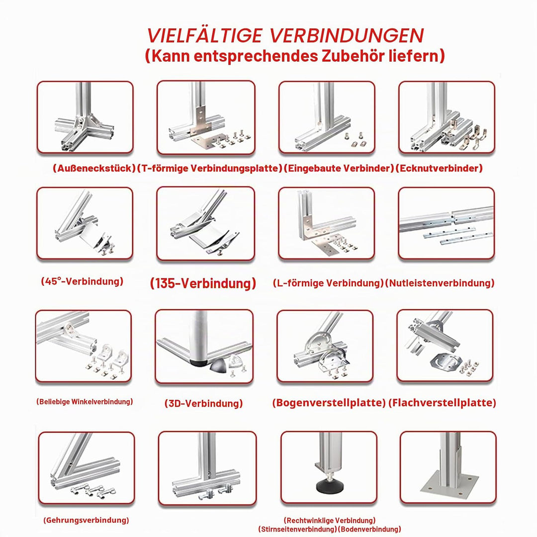 AluProfil 4040 Alu Profil 400mm T Typ Schwarz Aluminium Profile 40x40 Europäischer Standard Eloxiert