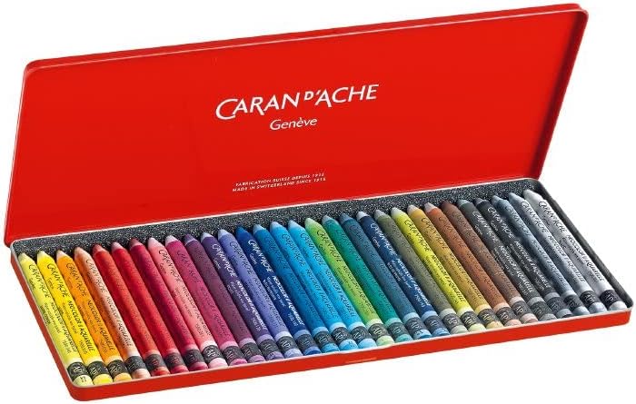 Caran d´Ache Alles voor Kleuren NEOCOLOR II, Metalen doos, 30 kleuren, rot, 7500.330 1 Mehrfarbig, 1