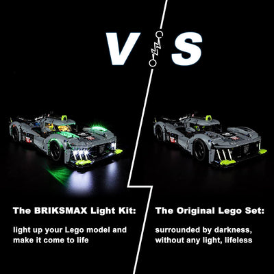 BRIKSMAX 42156 Led Licht für Lego Peugeot 9X8 24H Le Mans Hybrid Hypercar - Compatible with Lego Tec