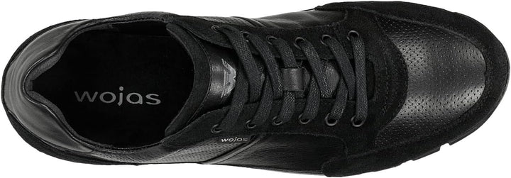 WOJAS - Herren Sneakers I Leder I Weiches Innenfutter I Dunkelblaue Akzente I Praktisch und Bequem I