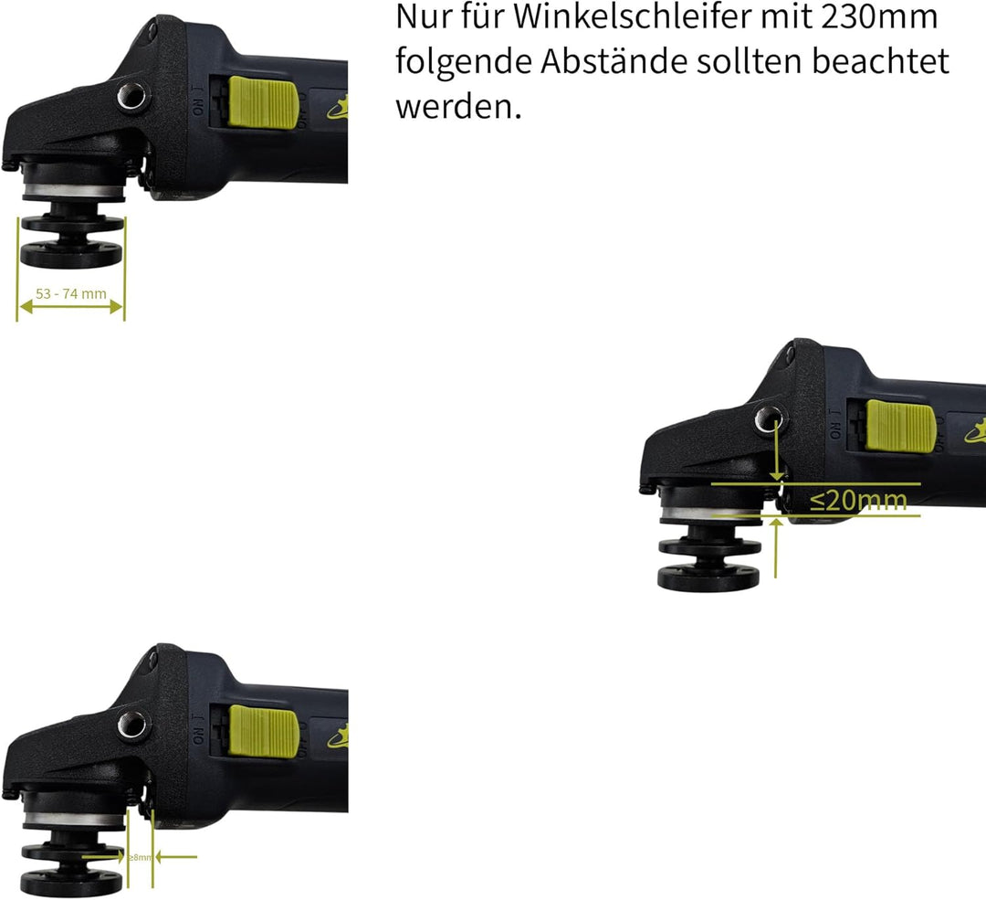 Titan USSN117 - Universal Absaughaube für Winkelschleifer - 230mm - perfekt für Schleif- und Trennar