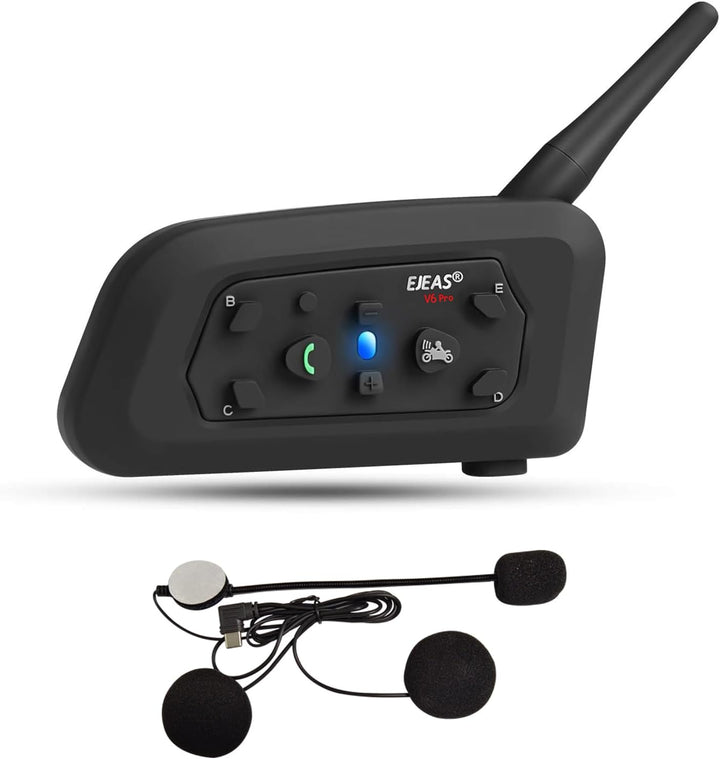 EJEAS V6PRO Motorrad Intercom Bluetooth Headsets 1200m bis zu 6 Reiters DSP-Rauschunterdrückung, Was