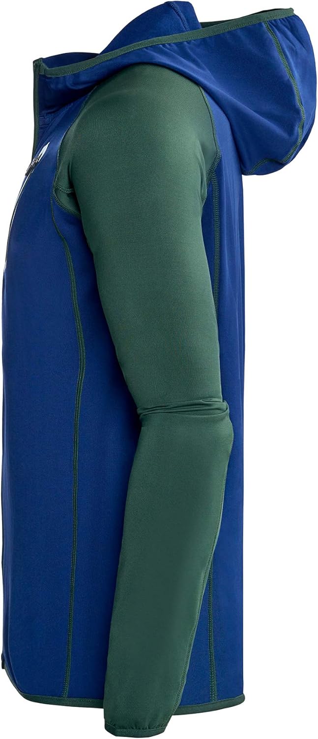 Black Crevice Herren Microfleece Jacke Second Layer Midlayer Kapuze BCR297879 steel blue/forest gree