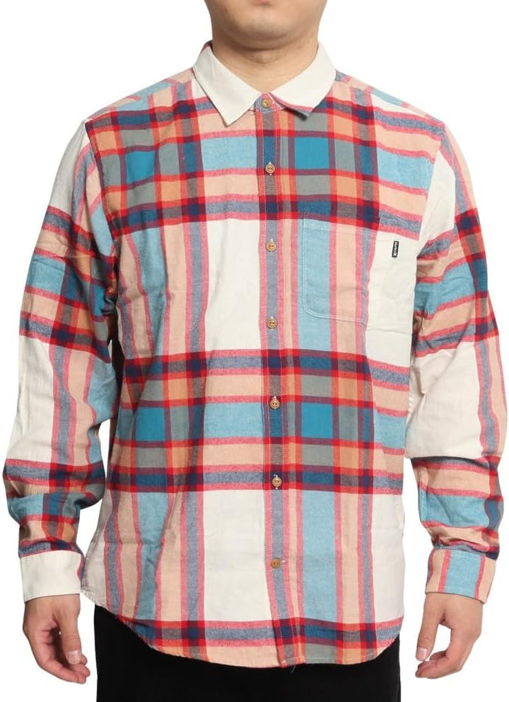 Hurley Herren Portland Flanell-langärmärmel Hemd mit Button-Down-Kragen XXL Cyber Teal, XXL Cyber Te