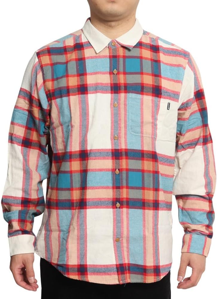 Hurley Herren Portland Flanell-langärmärmel Hemd mit Button-Down-Kragen M Cyber Teal, M Cyber Teal