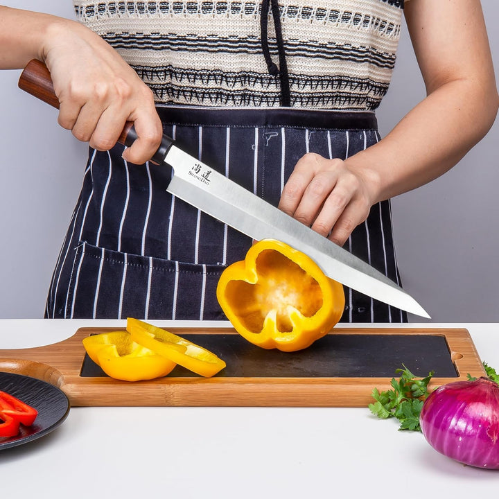 SHANGDAO Sashimi-Sushi-Messer 25 cm, japanisches Yanagiba-Messer zum Schneiden von Fischfiletierunge