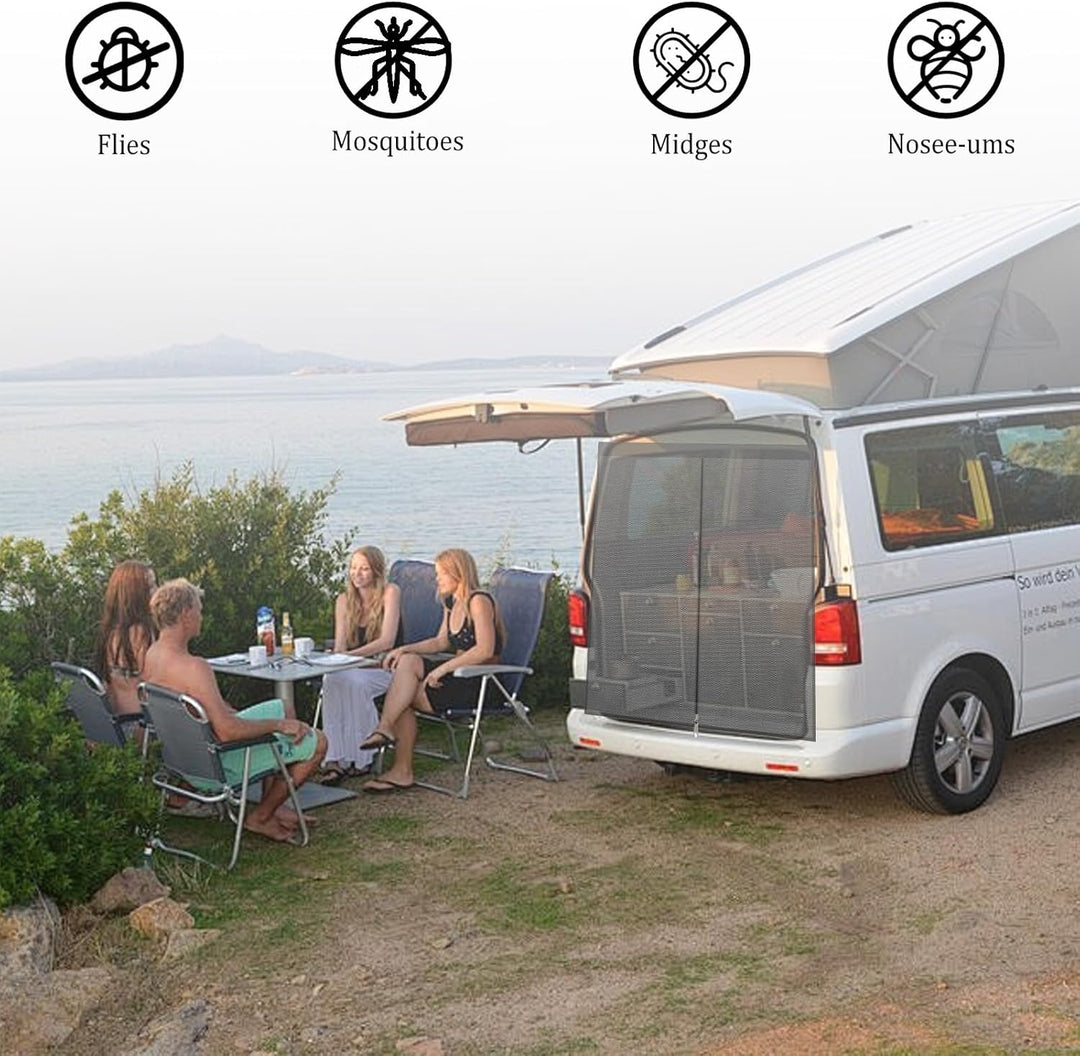 HAMON Auto Hintertür Heckklappe Insektennetz Moskitonetze Ersatz für VW T6 Outdoor Camping Auto Anti