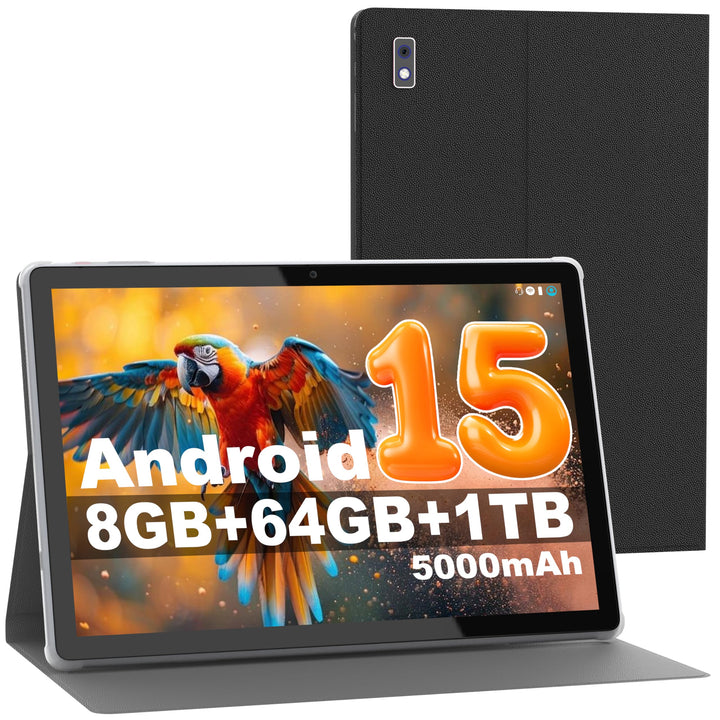 Tablet 10 Zoll Android Tablets 6 GB RAM + 64 GB ROM Quad-Core 5000 mAh 1280 x 800 HD-Touchscreen 5MP