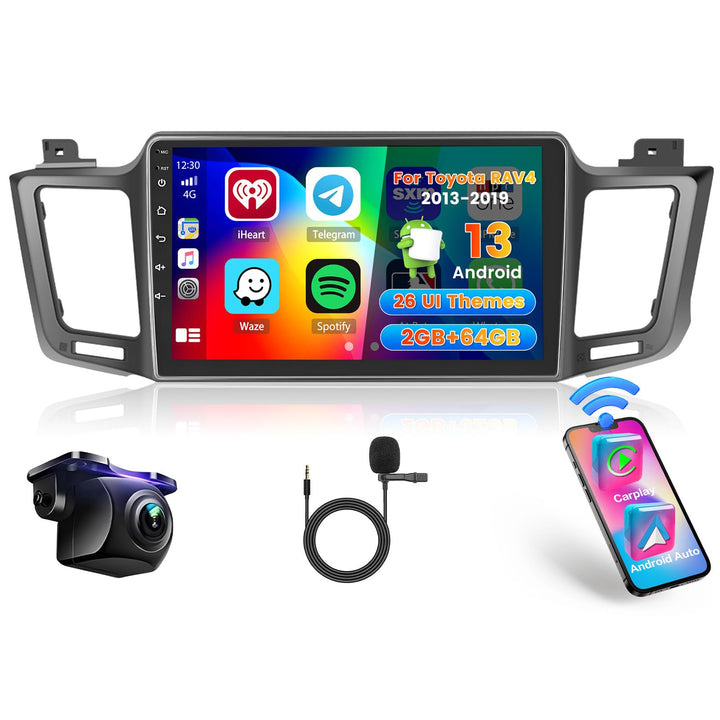[2G+64G] Hikity Autoradio Für Toyota RAV4 2013-2018 Linkslenker Android 15 Wireless Carplay Android