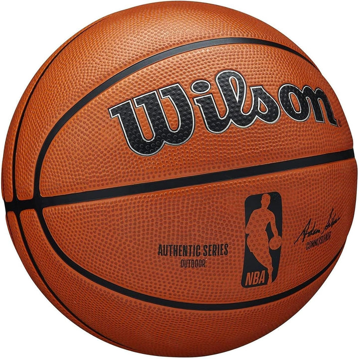 Wilson Unisex-Adult NBA Authentic Series Outdoor Basketball Braun Size 7 - 29.5" Single, Braun Size