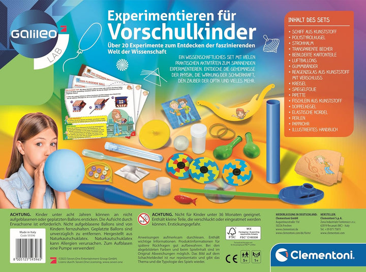 Galileo Lab Experimentierkasten für Vorschulkinder - 20 Wissenschafts-Experimente für Kinder ab 5 Ja