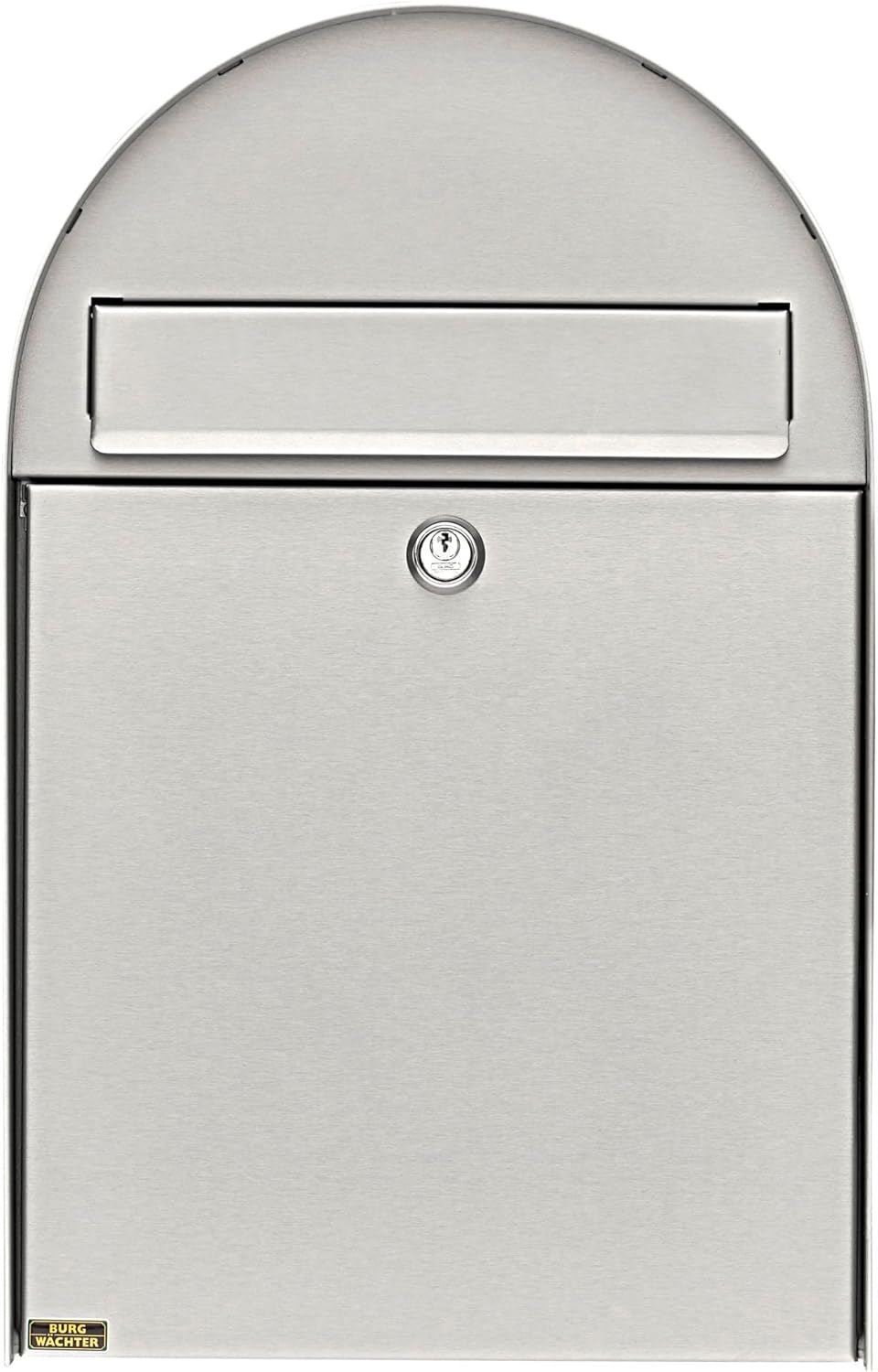 Burg-Wächter Briefkasten Edelstahl mit Öffnungsstopp, A4 Einwurf-Format, Rostfrei, Nordic 3680 Edels